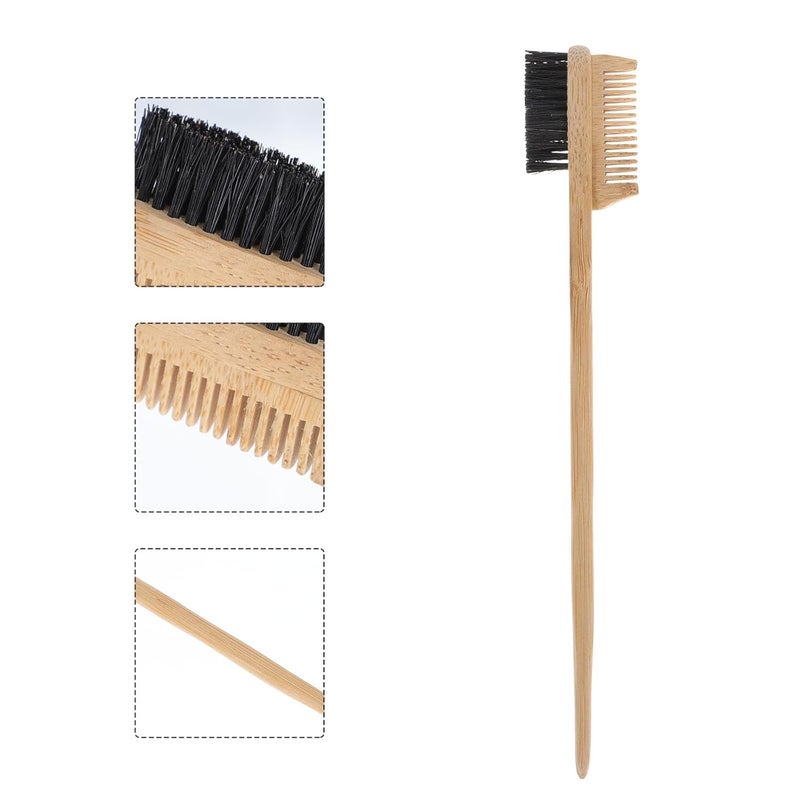 Wooden Handle Double Headed Eyebrow Brush And Eyelash Comb For Precise Brow Styling - Image 4